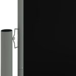 vidaXL Zaťahovacia bočná markíza čierna 117x1200 cm – Obrázok 3