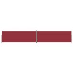 vidaXL Zaťahovacia bočná markíza červená 220x1200 cm – Obrázok 2