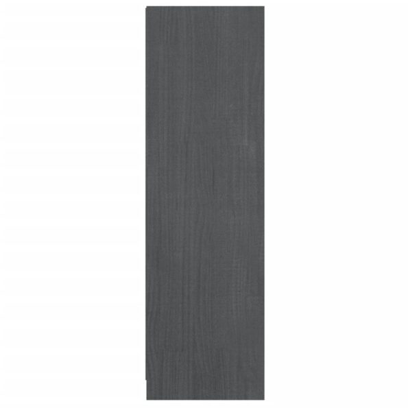 vidaXL Knižnica/deliaca stena sivá 36x33x110 cm masívna borovica – Obrázok 7
