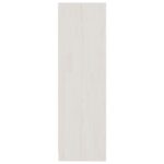 vidaXL Knižnica/deliaca stena biela 104x33,5x110 cm masívna borovica – Obrázok 7