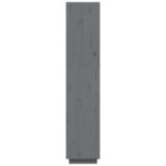 vidaXL Knižnica/deliaca stena sivá 40x35x167 cm masívna borovica – Obrázok 6