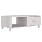 vidaXL Konferenčný stolík HAMAR, biely 100x55x35 cm, borovica – Obrázok 2
