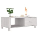 vidaXL Konferenčný stolík HAMAR, biely 100x55x35 cm, borovica – Obrázok 4