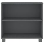 vidaXL Komoda HAMAR, tmavosivá 85x35x80 cm, borovicový masív – Obrázok 4