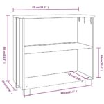 vidaXL Komoda HAMAR, tmavosivá 85x35x80 cm, borovicový masív – Obrázok 6