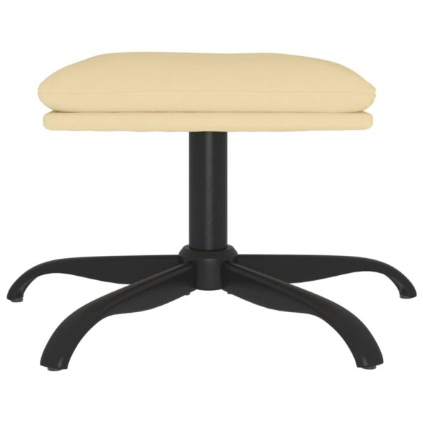 vidaXL Podnožka krémovo-biela 60x60x36 cm zamatová – Obrázok 3