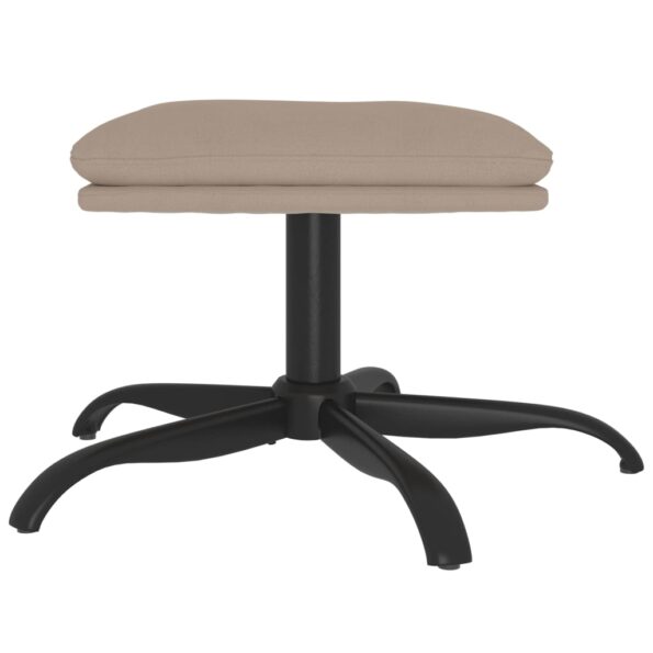 vidaXL Podnožka bledosivá 60x60x36 cm látka z mikrovlákna – Obrázok 3