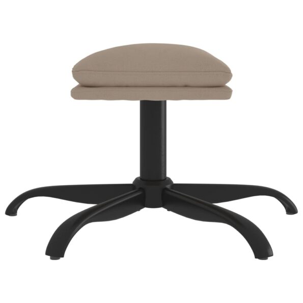 vidaXL Podnožka bledosivá 60x60x36 cm látka z mikrovlákna – Obrázok 4