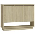 vidaXL Komoda, dub sonoma 97x31x75 cm, kompozitné drevo – Obrázok 2