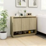 vidaXL Komoda, dub sonoma 97x31x75 cm, kompozitné drevo – Obrázok 3