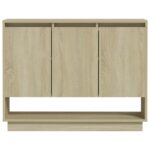 vidaXL Komoda, dub sonoma 97x31x75 cm, kompozitné drevo – Obrázok 5