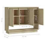 vidaXL Komoda, dub sonoma 97x31x75 cm, kompozitné drevo – Obrázok 8
