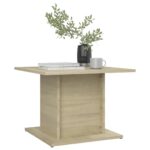 vidaXL Konferenčný stolík, dub sonoma 55,5x55,5x40cm, kompozitné drevo – Obrázok 3