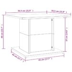 vidaXL Konferenčný stolík, dub sonoma 55,5x55,5x40cm, kompozitné drevo – Obrázok 7