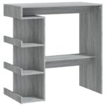 vidaXL Barový stôl+regál, sivá sonoma 100x50x101,5 cm – Obrázok 2