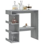 vidaXL Barový stôl+regál, sivá sonoma 100x50x101,5 cm – Obrázok 4