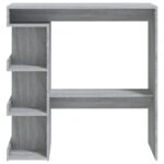 vidaXL Barový stôl+regál, sivá sonoma 100x50x101,5 cm – Obrázok 5