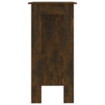 vidaXL Barový stôl s poličkou dymový dub 102x50x103,5 cm drevotrieska – Obrázok 6