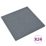 vidaXL Protipádové dlaždice 24 ks sivé 50x50x3 cm gumené – Obrázok 2