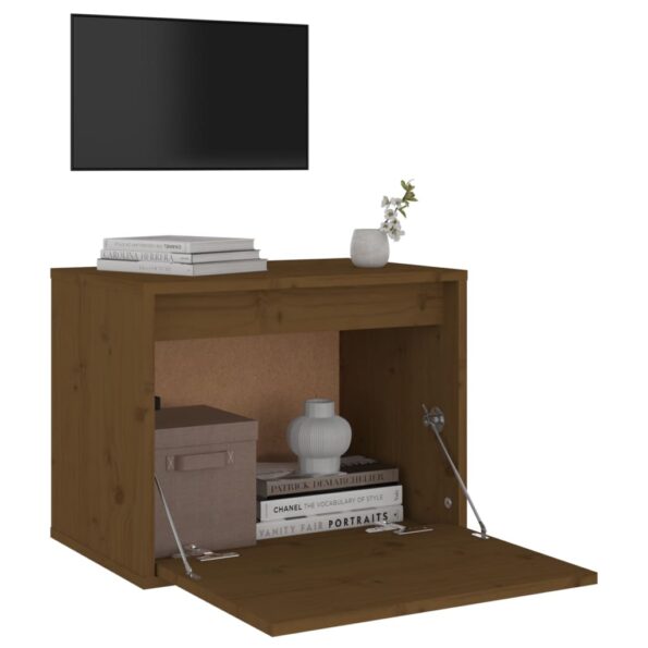 vidaXL Nástenná skrinka medovo-hnedá 45x30x35 cm masívna borovica – Obrázok 4