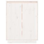 vidaXL Skrinka na topánky biela 60x35x80 cm masívna borovica – Obrázok 5