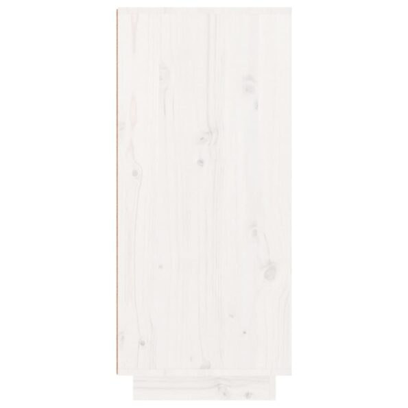 vidaXL Skrinka na topánky biela 60x35x80 cm masívna borovica – Obrázok 6