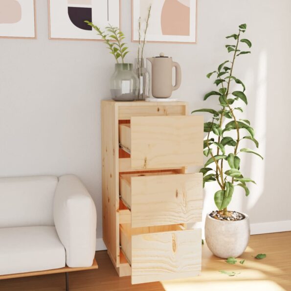 vidaXL Komoda 32x34x75 cm borovicový masív – Obrázok 3