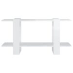 vidaXL Knižnica vysoký lesk biela 100x30x51 cm spracované drevo – Obrázok 4