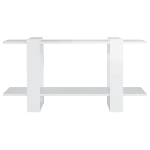 vidaXL Knižnica vysoký lesk biela 100x30x51 cm spracované drevo – Obrázok 4