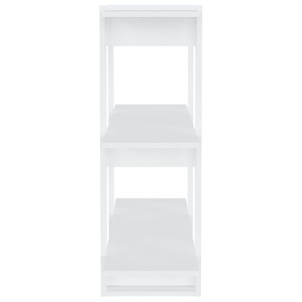 vidaXL Knižnica/deliaca stena biela 80x30x87 cm – Obrázok 6