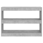vidaXL Knižnica/deliaca stena betónová sivá 100x30x72 cm – Obrázok 5