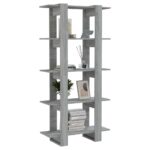 vidaXL Knižnica/deliaca stena sivý dub sonoma 80x30x160cm drevotrieska – Obrázok 4