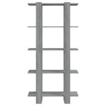 vidaXL Knižnica/deliaca stena sivý dub sonoma 80x30x160cm drevotrieska – Obrázok 5