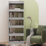vidaXL Knižnica/deliaca stena sivá sonoma 60x30x166cm kompozitné drevo – Obrázok 3