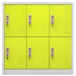 vidaXL Uzamykacie skrinky 2 ks bledosivé a zelené 90x45x92,5 cm oceľové – Obrázok 4