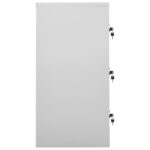 vidaXL Uzamykacie skrinky 5 ks bledosivé a modré 90x45x92,5 cm oceľové – Obrázok 5