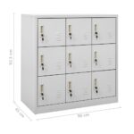 vidaXL Uzamykacie skrinky 5 ks bledosivé a modré 90x45x92,5 cm oceľové – Obrázok 9