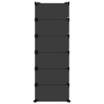 vidaXL Stojan na topánky čierny 94,5x36,5x106 cm PP – Obrázok 4