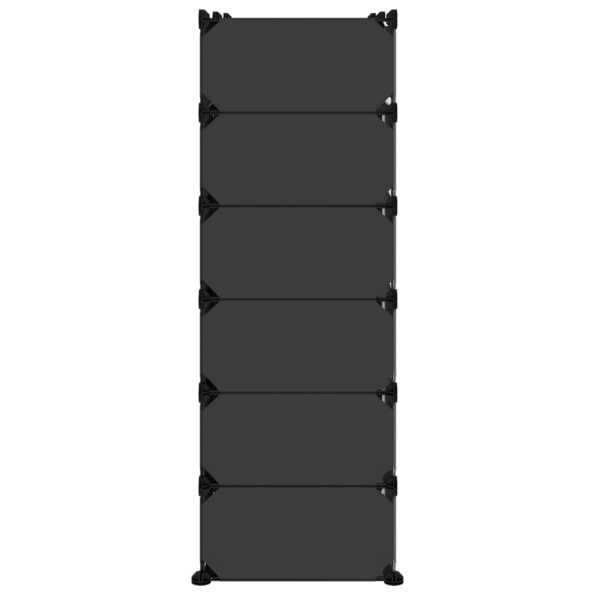 vidaXL Stojan na topánky čierny 94,5x36,5x106 cm PP – Obrázok 4