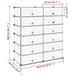 vidaXL Stojan na topánky čierny 94,5x36,5x106 cm PP – Obrázok 8