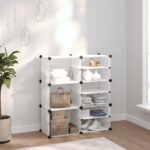 vidaXL Stojan na topánky priehľadný 84x31,5x93 cm PP