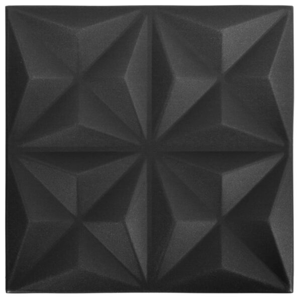 vidaXL 3D nástenné panely 48 ks 50x50 cm origami čierne 12 m² – Obrázok 5
