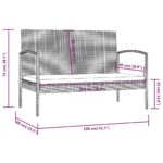 vidaXL 16-dielna záhradná sedacia súprava s podložkami polyratanová hnedá – Obrázok 11