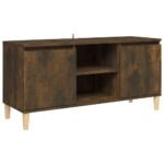 vidaXL TV stolík nohy z dreva farba dubu sonoma 103,5x35x50 cm – Obrázok 2