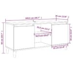 vidaXL TV stolík nohy z dreva farba dubu sonoma 103,5x35x50 cm – Obrázok 8