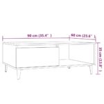 vidaXL Konferenčný stolík údený dub 90x60x35 cm drevotrieska – Obrázok 9