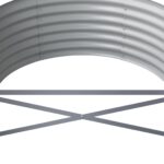 vidaXL Vyvýšený záhradný záhon práškovaná oceľ 368x80x36 cm strieborný – Obrázok 5