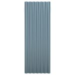 vidaXL Strešné panely 12 ks práškovaná oceľ sivá 100x36 cm – Obrázok 4