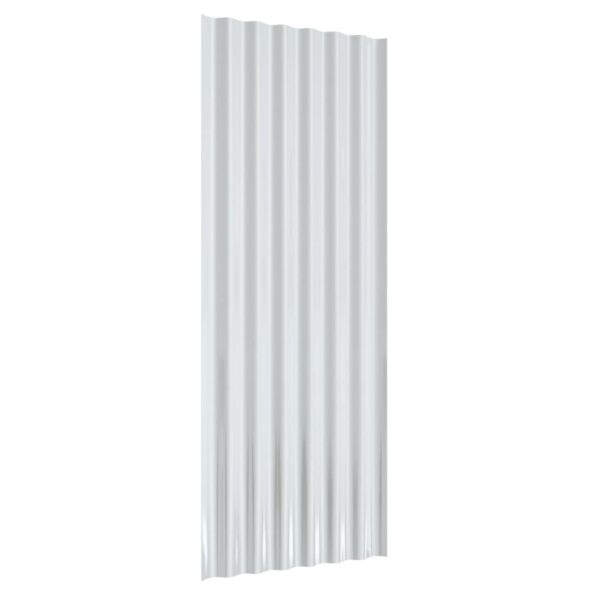 vidaXL Strešné panely 12 ks práškovaná oceľ sivá 100x36 cm – Obrázok 5