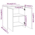 vidaXL 3-dielna komoda biela spracované drevo – Obrázok 7